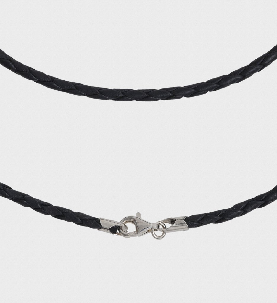 Collar piel Uhlmann 2mm, 45 cm,