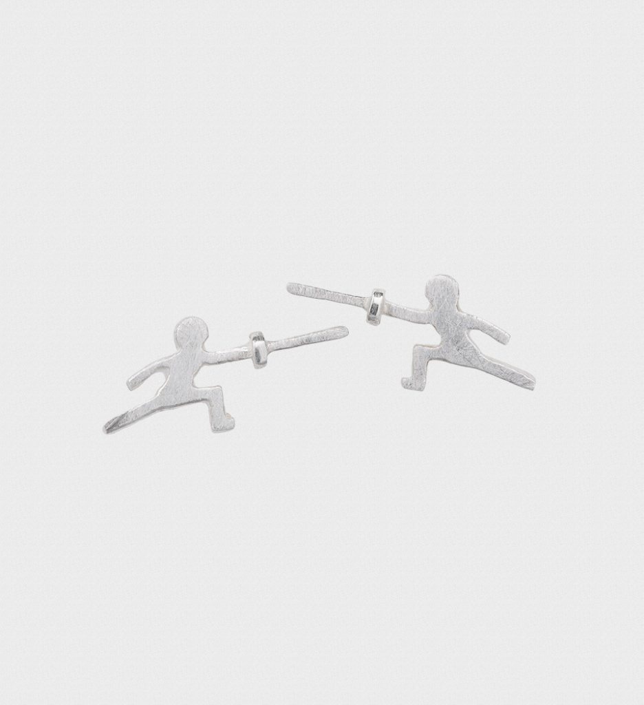 Pendientes "Esgrimistas" 1,5cm x 0,7cm