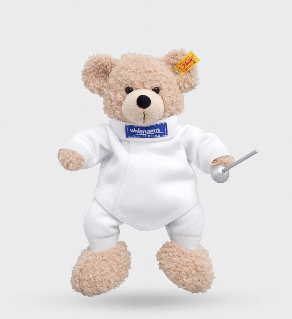 Oso peluche con traje Uhlmann "Steiff" mascota